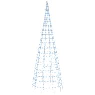 Коледна светеща елха на флагщок 550 LED синьо 300 см