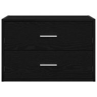 Шкаф с 2 чекмеджета черен дъб 60x31x40 см инженерно дърво