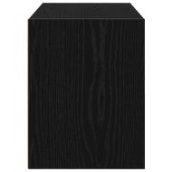 Шкаф с 2 чекмеджета черен дъб 60x31x40 см инженерно дърво