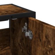 Огледален шкаф за баня опушен дъб инженерна дървесина