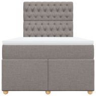 Боксспринг легло с матрак, таупе, 120x190 см, плат