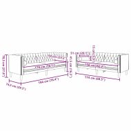 Комплект дивани Черно Кадифе