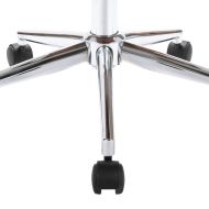 Въртящ офис стол, черен, извито дърво и изкуствена кожа