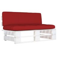 Градинска палетен среден диван бял импрегнирано борово дърво