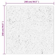 Килим HUARTE с къс косъм, мек и миещ се, пясъчен, 240x240 см