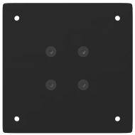 Крака за бар маса, 4 бр., черни, 90-92 см, стомана