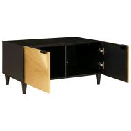 Масичка за кафе Черен и златен 80 x 50 x 40 cm