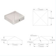 Пирамидни капаци за оградни стълбове 6 бр поцинковани 71x71 мм