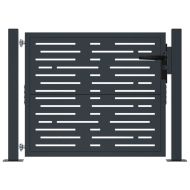 Градинска порта, антрацит, 100x75 см, стомана, квадратен дизайн