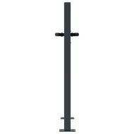 Градинска порта, антрацит, 100x75 см, стомана, квадратен дизайн