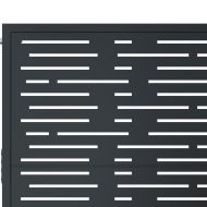 Градинска порта, антрацит, 100x75 см, стомана, квадратен дизайн