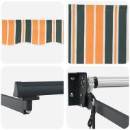 Сенник На райета Зелен и жълт 3 x 2,5 m Полиестер и метал