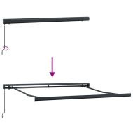 Сгъваем навес Многоцветен 300 x 250 cm Текстил и Метал