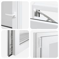 Прозорец за мазе "RISOR" 50x50 см, накланящ се и завъртащ се, DIN ляв, бял