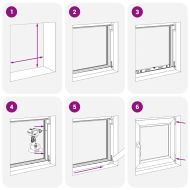 Прозорец за мазе "RISOR" 50x50 см, накланящ се и завъртащ се, DIN ляв, бял