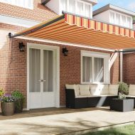 Сгъваем навес Крем 500 × 300 cm Текстил и Метал