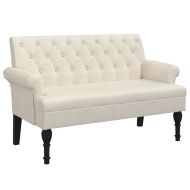 Пейка с облегалка, 120x62x75,5 см, лен