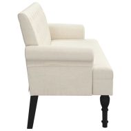 Пейка с облегалка, 120x62x75,5 см, лен