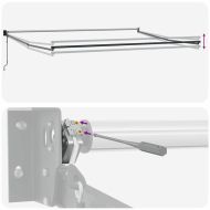 Сгъваем навес Оранжево и кафяво 500 × 300 cm Текстил и Метал