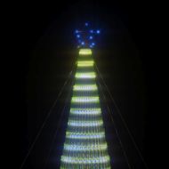 Коледна елха светещ конус 1544 LED синя 500 см