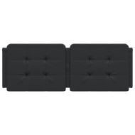 Мека табла за легло Zadar, черна, 137 см, изкуствена кожа