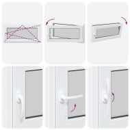 Прозорец за мазе "RISOR" 100x50 см, отваряемо-отварящ се, DIN десен, бял