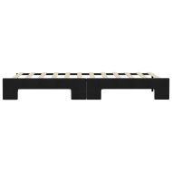 Канапе с изтеглящо разтегателно легло черно 100x200 см плат