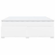 Боксспринг легло с матрак, бяло, 200x200 см, изкуствена кожа