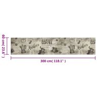 Кухненско килимче, миещо, Coffee, сиво, 60x300 см, кадифе