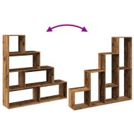 Разделител за стая / библиотека 4 нива 143,5x29x143,5 см