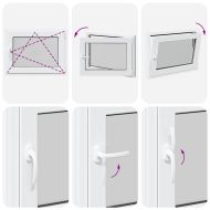 Прозорец за мазе "RISOR" 80x50 см, отваряемо-отварящ се, DIN десен, бял