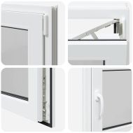 Прозорец за мазе "RISOR" 80x50 см, отваряемо-отварящ се, DIN десен, бял