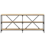 Конзолна маса дъб сонома 180x30x75 см инженерно дърво и желязо