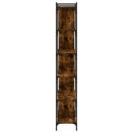 Библиотека 6 рафта опушен дъб 76x32x192 см инженерно дърво