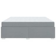 Рамка за легло с матрак Светлосиво 200 x 200 cm текстил