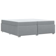 Рамка за легло с матрак Светлосиво 200 x 200 cm текстил