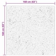 Килим HUARTE с къс косъм, мек и миещ се, бежов, 160x160 см