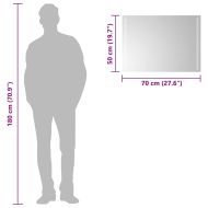 LED огледало за баня, 70x50 см