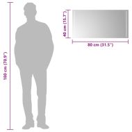 LED огледало за баня, 80x40 см