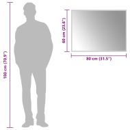 LED огледало за баня, 80x60 см