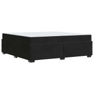 Рамка за легло с матрак Черно 200 x 200 cm текстил