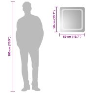 LED огледало за баня, 50x50 см