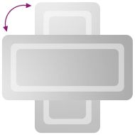 LED огледало за баня, 30x60 см