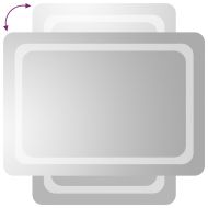 LED огледало за баня, 50x70 см