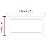 LED огледало за баня, 40x80 см