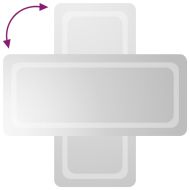 LED огледало за баня, 40x90 см