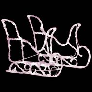 Коледна украса елени с шейна, 160 LED, 130 см, акрил