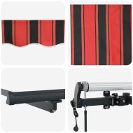 Сгъваем навес Оранжево и кафяво 500 ×350 cm текстил