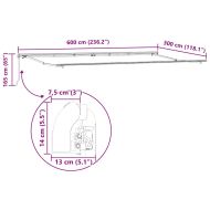 Сгъваем навес Многоцветен 600 × 300 cm текстил