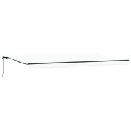 Сгъваем навес Бяло 600 ×300 cm текстил